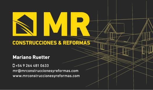 Dise&ntilde;o de tarjeta de contacto MR Construcciones